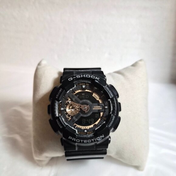 Casio G Shock Black and Rose Gold digital and analog - Picture 1 of 12